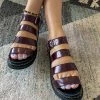 YL New In Shoes En Bloom | Purple Trip-Strap Buckled Sandal - Women
