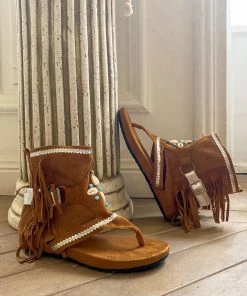 YL Rhinestone Tassel Gladiator Sandal | En Bloom