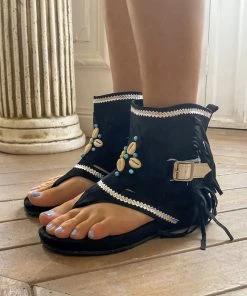YL Rhinestone Tassel Gladiator Sandal | En Bloom
