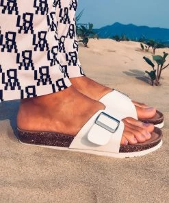 Single-Buckle Sliders Slide Sandals - Maibulun New In Shoes