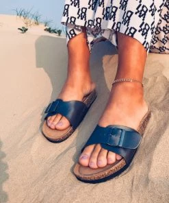 Single-Buckle Sliders Slide Sandals - Maibulun New In Shoes