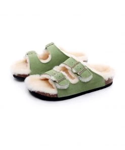 GLF Maibulun | Dual-Strap Wool-Lined Suede Sandal