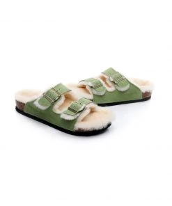 GLF Maibulun | Dual-Strap Wool-Lined Suede Sandal