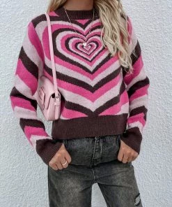 MY Smaibulun | Brown Pink Heart Ring Knit Top 11 MY Smaibulun | Brown Pink Heart Ring Knit Top