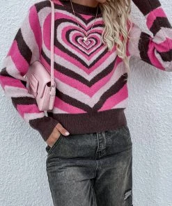 MY Smaibulun | Brown Pink Heart Ring Knit Top 12 MY Smaibulun | Brown Pink Heart Ring Knit Top
