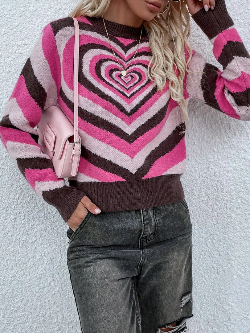 MY Smaibulun | Brown Pink Heart Ring Knit Top 5 MY Smaibulun | Brown Pink Heart Ring Knit Top