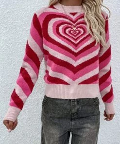 MY Smaibulun Doll | Red Pink Heart Ring Knit Top New In Clothing 9 MY Smaibulun Doll | Red Pink Heart Ring Knit Top New In Clothing