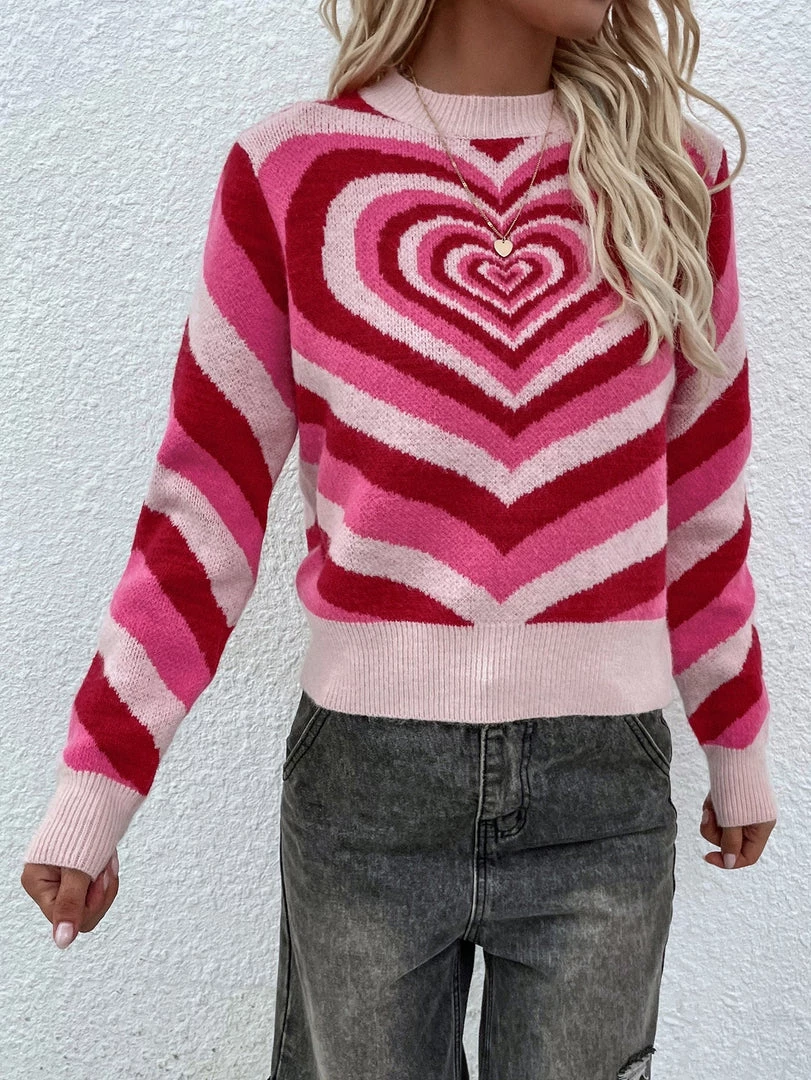 MY Smaibulun Doll | Red Pink Heart Ring Knit Top New In Clothing 4 MY Smaibulun Doll | Red Pink Heart Ring Knit Top New In Clothing