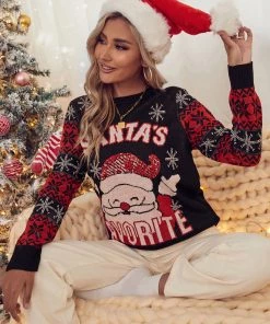 SZTY Smaibulun | Black Santa Favorite Christmas Sweater New In Clothing 6 SZTY Smaibulun | Black Santa Favorite Christmas Sweater New In Clothing