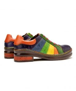 SOFFIA | Rainbow Strap Vintage Genuine Leather Sneakers NEW ARRIVALS