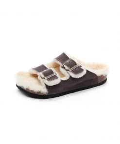 GLF Maibulun | Dual-Strap Wool-Lined Suede Sandal