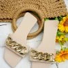 HT NEW ARRIVALS EN BLOOM | HOWARDINA GOLD CHAIN SLIDE IVORY