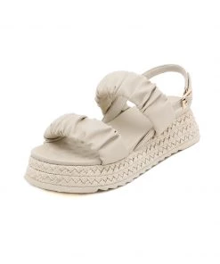 SIKETU | IVORY RUCHED ESPADRILLE SANDAL NEW ARRIVALS