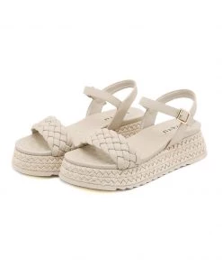 New In Shoes SIKETU | BRAIDED STRAP IVORY ESPADRILLE SANDAL