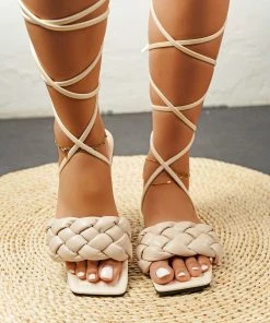 HT EN BLOOM | IVORY BRAIDED UPPER GLADIATOR NEW ARRIVALS