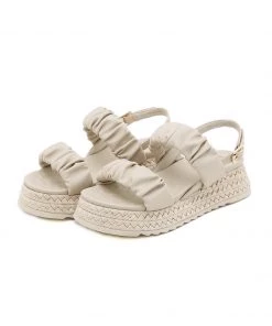 SIKETU | IVORY RUCHED ESPADRILLE SANDAL NEW ARRIVALS