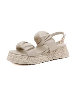 SIKETU | IVORY RUCHED ESPADRILLE SANDAL NEW ARRIVALS