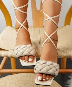 HT EN BLOOM | IVORY BRAIDED UPPER GLADIATOR NEW ARRIVALS