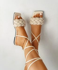 HT EN BLOOM | IVORY BRAIDED UPPER GLADIATOR NEW ARRIVALS