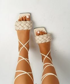 HT EN BLOOM | IVORY BRAIDED UPPER GLADIATOR NEW ARRIVALS