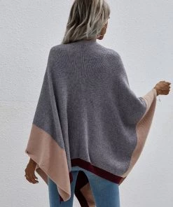 MY New In Clothing Smaibulun | Color Block Knit Ruana - Grey & Beige 11 MY New In Clothing Smaibulun | Color Block Knit Ruana - Grey & Beige