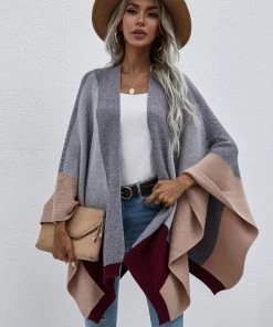 MY New In Clothing Smaibulun | Color Block Knit Ruana - Grey & Beige 10 MY New In Clothing Smaibulun | Color Block Knit Ruana - Grey & Beige