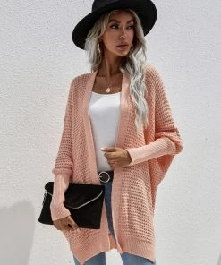 MY New In Clothing Smaibulun | Batwing-Sleeve Open Knit Cardigan - Peach 10 MY New In Clothing Smaibulun | Batwing-Sleeve Open Knit Cardigan - Peach