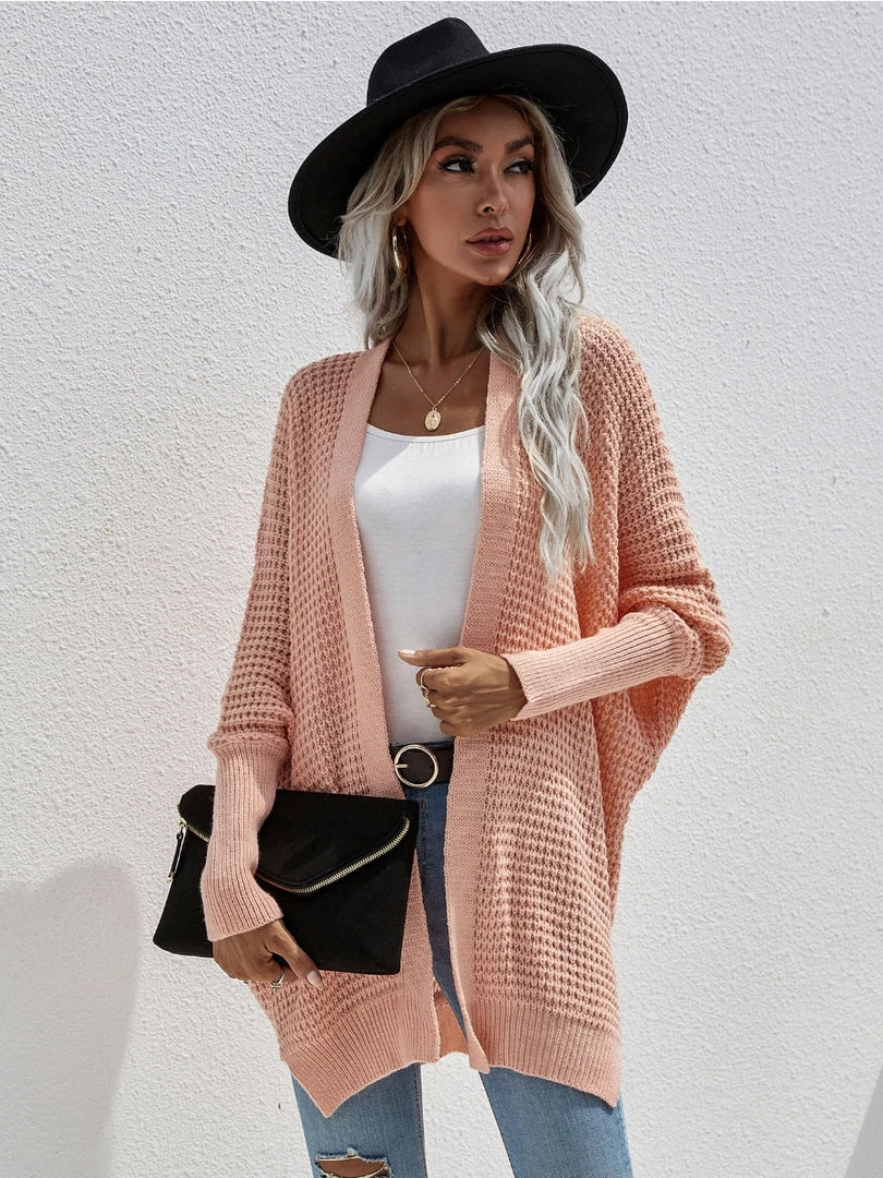 MY New In Clothing Smaibulun | Batwing-Sleeve Open Knit Cardigan - Peach 5 MY New In Clothing Smaibulun | Batwing-Sleeve Open Knit Cardigan - Peach