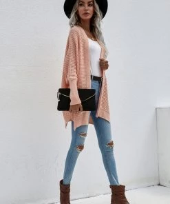 MY New In Clothing Smaibulun | Batwing-Sleeve Open Knit Cardigan - Peach 9 MY New In Clothing Smaibulun | Batwing-Sleeve Open Knit Cardigan - Peach