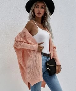 MY New In Clothing Smaibulun | Batwing-Sleeve Open Knit Cardigan - Peach 8 MY New In Clothing Smaibulun | Batwing-Sleeve Open Knit Cardigan - Peach