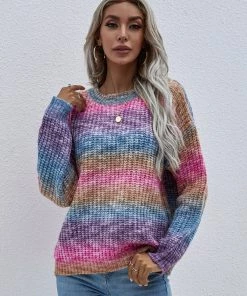 MY Smaibulun | Tie-Dye Bat-Sleeve Sweater - Pink New In Clothing 9 MY Smaibulun | Tie-Dye Bat-Sleeve Sweater - Pink New In Clothing