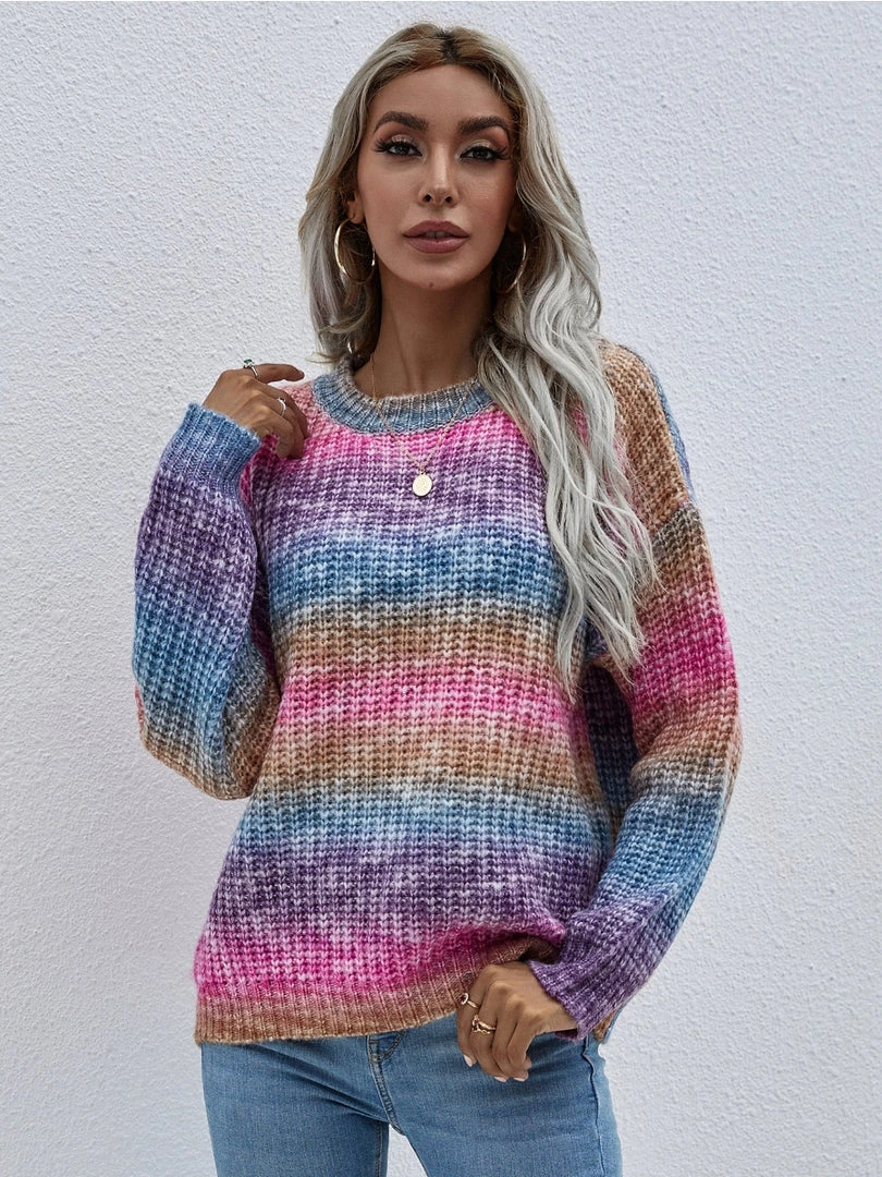 MY Smaibulun | Tie-Dye Bat-Sleeve Sweater - Pink New In Clothing 3 MY Smaibulun | Tie-Dye Bat-Sleeve Sweater - Pink New In Clothing