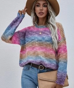 MY Smaibulun | Tie-Dye Bat-Sleeve Sweater - Pink New In Clothing 12 MY Smaibulun | Tie-Dye Bat-Sleeve Sweater - Pink New In Clothing