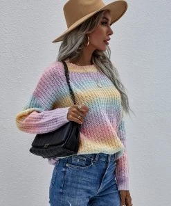 MY New In Clothing Smaibulun | Tie-Dye Bat-Sleeve Sweater - Lilac