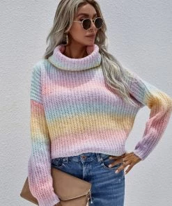 MY Smaibulun | Tie-Dye Turtleneck Bat-Sleeve Sweater - Pink Yellow Want.Need.Love 11 MY Smaibulun | Tie-Dye Turtleneck Bat-Sleeve Sweater - Pink Yellow Want.Need.Love