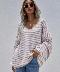 MY Clothing Smaibulun | Puff Sleeve V-Neck Sweater - Beige 16 MY Clothing Smaibulun | Puff Sleeve V-Neck Sweater - Beige