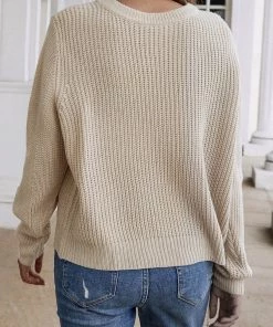 MY Smaibulun | Front And Back Wearable Knit Cardigan - Beige