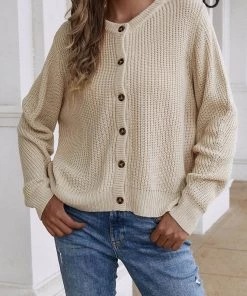 MY Smaibulun | Front And Back Wearable Knit Cardigan - Beige