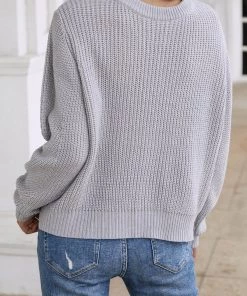 MY Smaibulun | Front And Back Wearable Knit Cardigan - Grey