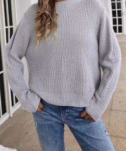 MY Smaibulun | Front And Back Wearable Knit Cardigan - Grey