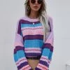 MY Smaibulun | Stripe Color-Block Knit Long-Sleeve Top - Lalic
