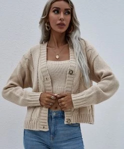 MY Smaibulun | Knit Cardigan Set - Beige New In Clothing