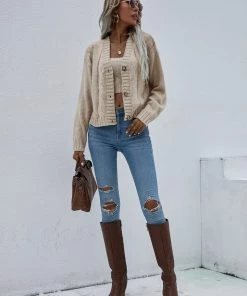 MY Smaibulun | Knit Cardigan Set - Beige New In Clothing