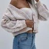 MY Smaibulun | Braid Sleeve Knit Cardigan Set - Purple