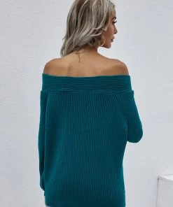 MY New In Clothing Smaibulun | Green Bell-Sleeve Off-Shoulder Knit Sweater 10 MY New In Clothing Smaibulun | Green Bell-Sleeve Off-Shoulder Knit Sweater