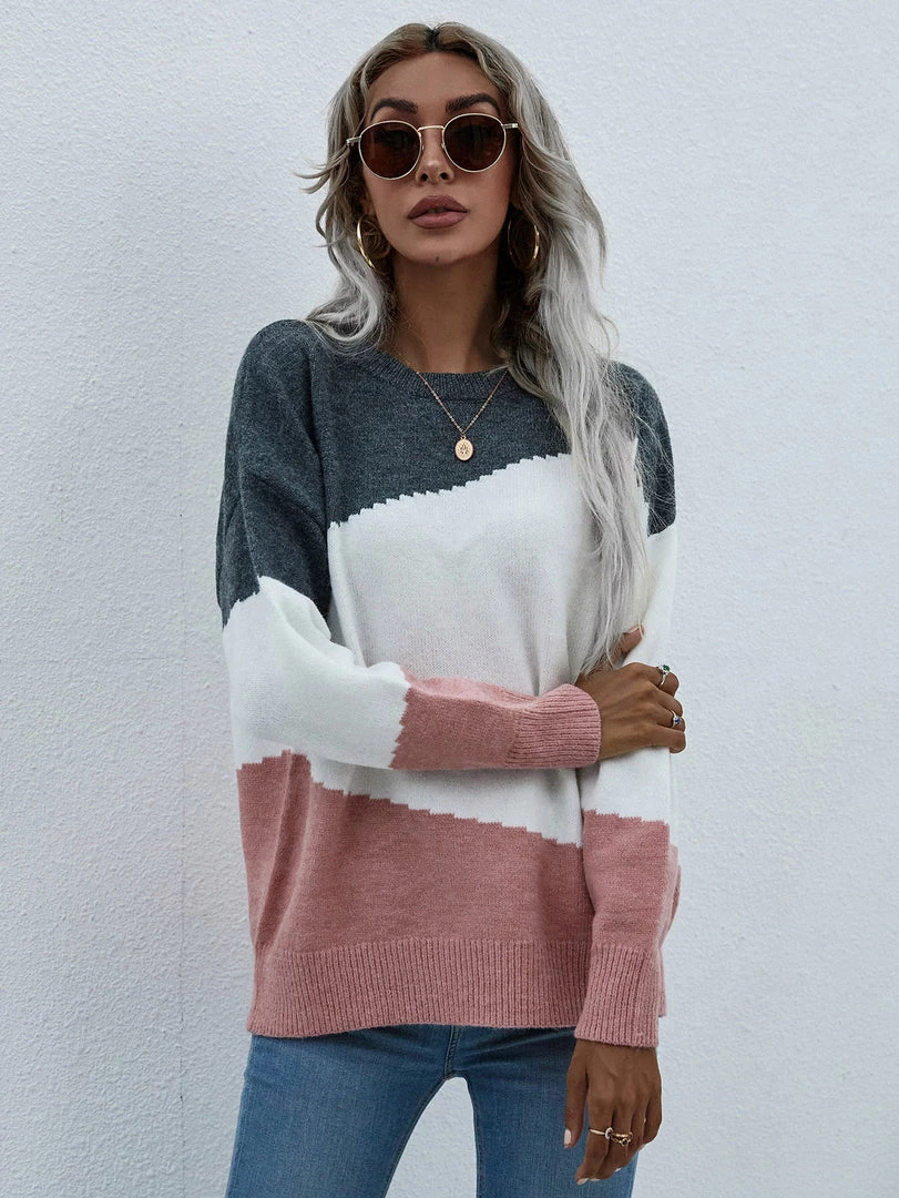 MY Smaibulun | ELMA Knit Jumper - Pink Block New In Clothing 1 MY Smaibulun | ELMA Knit Jumper - Pink Block New In Clothing