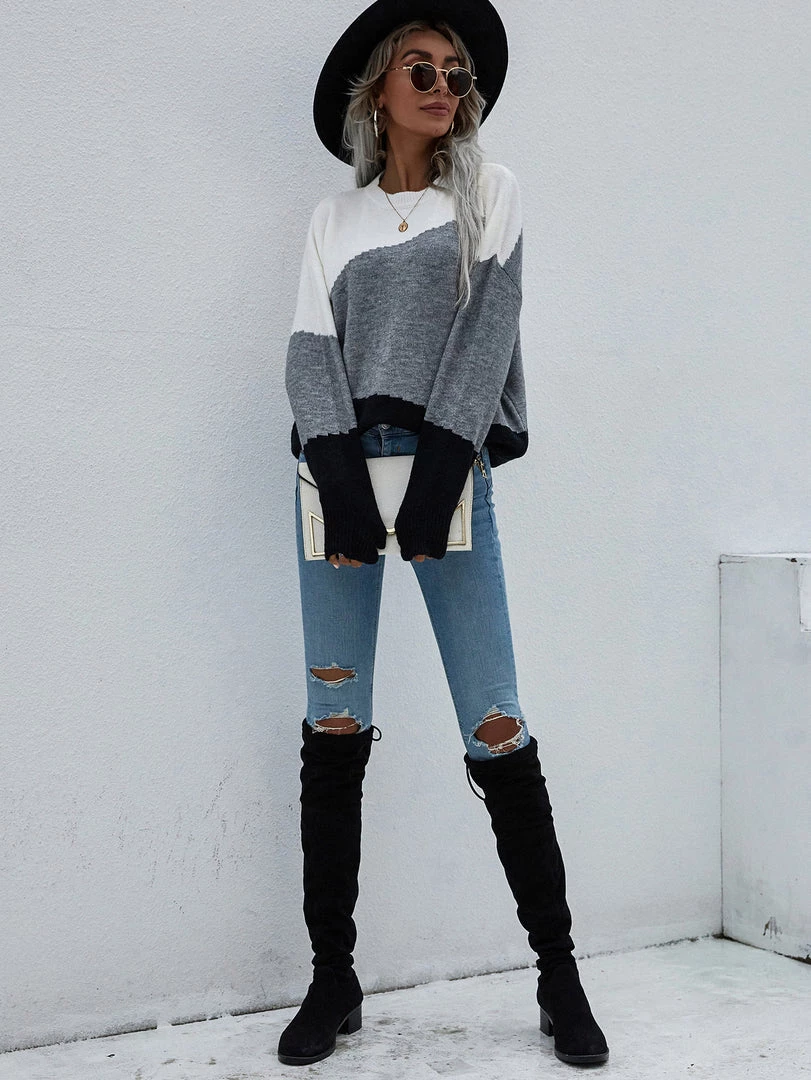 MY Smaibulun | ELMA Knit Jumper - Grey Block 4 MY Smaibulun | ELMA Knit Jumper - Grey Block