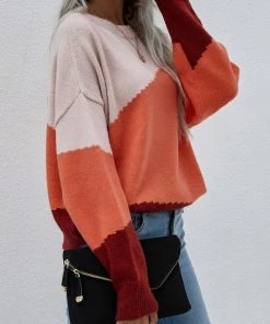 MY Smaibulun | ELMA Knit Jumper - Orange Block