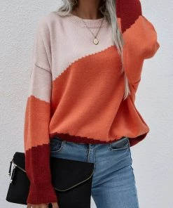 MY Smaibulun | ELMA Knit Jumper - Orange Block