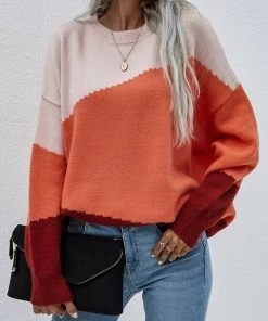 MY Smaibulun | ELMA Knit Jumper - Orange Block